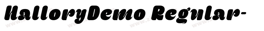 HalloryDemo Regular字体转换